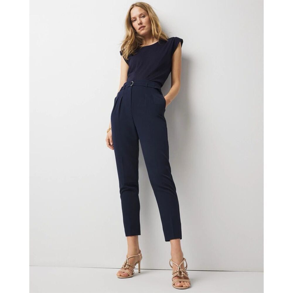 WHITE HOUSE BLACK MARKET | the tapered ankle pant navy blue 2